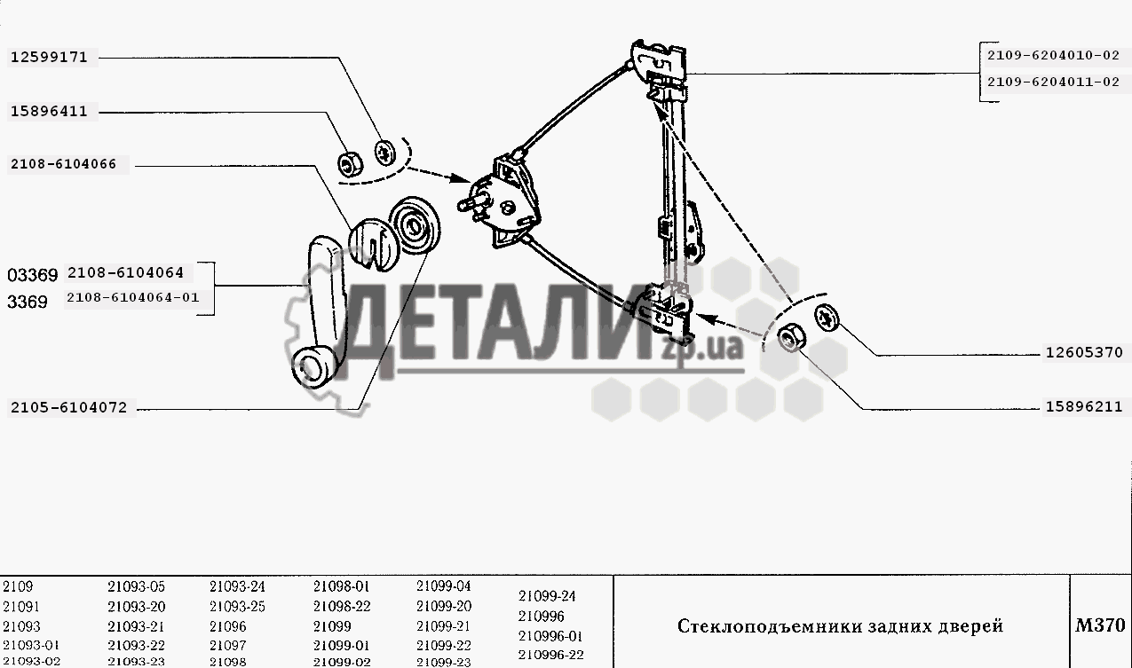 Стеклоподъемники задних дверей гранта